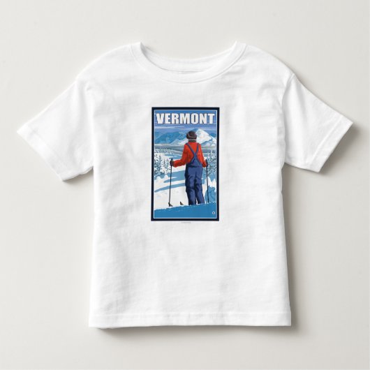 VermontSkier bewundern Ansicht Kleinkind T-shirt (Vorderseite)