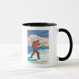 VermontSkier tragende Skis Tasse