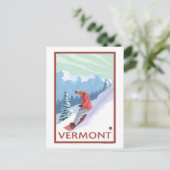 VermontSnowboarder Scene Postkarte (Stehend Vorderseite)