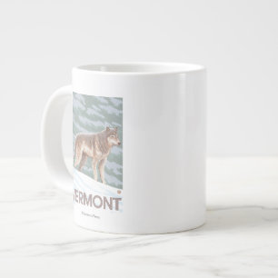 VermontWolf-Szene Jumbo-Tasse