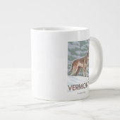 VermontWolf-Szene Jumbo-Tasse (Vorderseite Rechts)