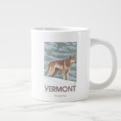 VermontWolf-Szene Jumbo-Tasse (Rechts)