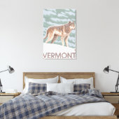 VermontWolf Szene Leinwanddruck (Insitu (Schlafzimmer))