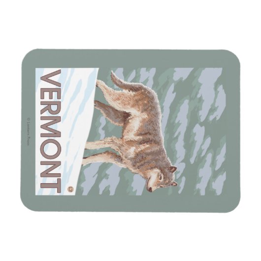 VermontWolf Szene Magnet (Horizontal)