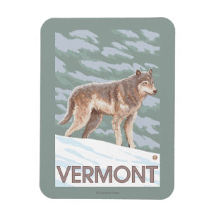 VermontWolf Szene Magnet