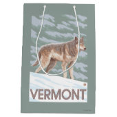 VermontWolf Szene Mittlere Geschenktüte (Rückseite)