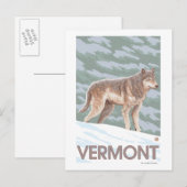 VermontWolf Szene Postkarte (Vorne/Hinten)