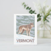 VermontWolf Szene Postkarte (Stehend Vorderseite)