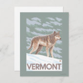 VermontWolf Szene Postkarte (Vorne/Hinten)