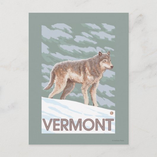 VermontWolf Szene Postkarte (Vorderseite)