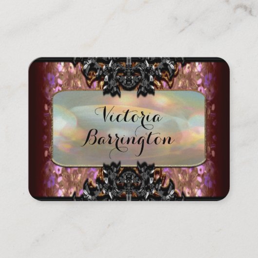 Vermothe Blumenblatt 2,5" Perle beruflich Visitenkarte (Vorderseite)