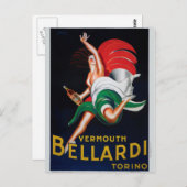 Vermouth Bellardi Torino Postkarte (Vorne/Hinten)