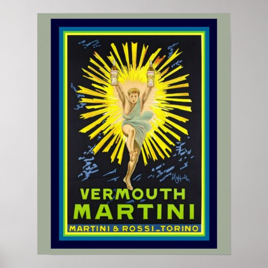 Vermouth Martini Vintage Ad Poster 16 x 20 (Vorne)