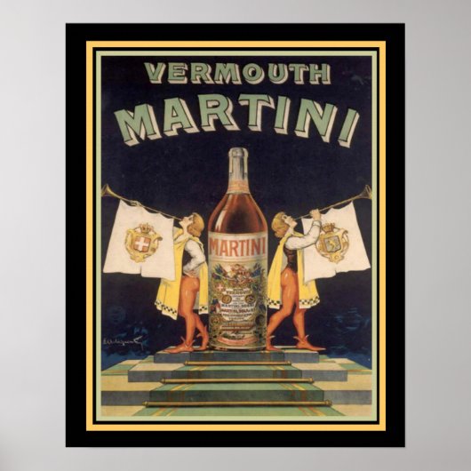 Vermouth Martini Vintage Ad Poster 16 x 20 (Vorne)