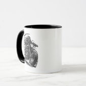 Vermummter Sensenmann-Motorradfahrer Tasse (Vorderseite Links)