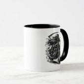 Vermummter Sensenmann-Motorradfahrer Tasse (VorderseiteRechts)