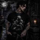 Vermummtes Skelett mit Vögeln T-Shirt