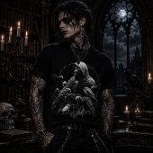 Vermummtes Skelett mit Vögeln T-Shirt