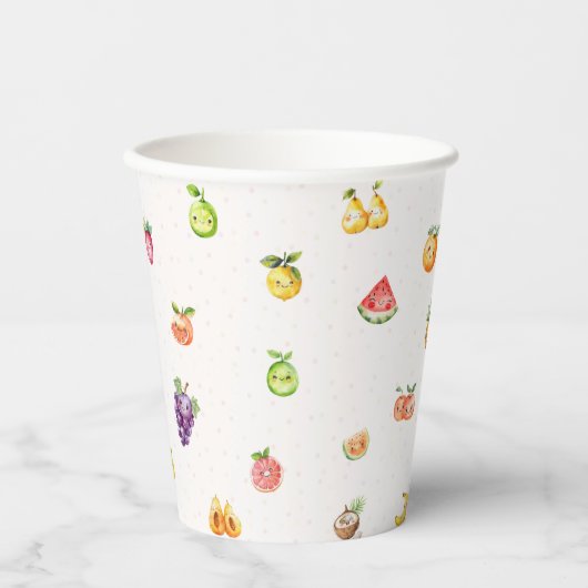 Vermutetes Obst Pappbecher (Vorderseite)