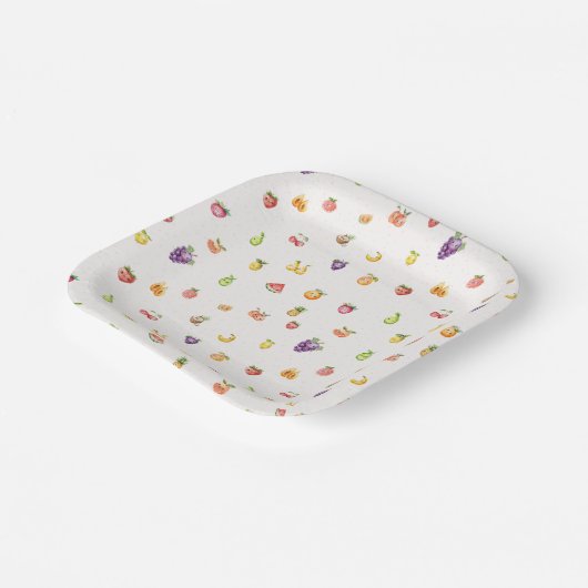 Vermutetes Obst Pappteller (Gewinkelt)