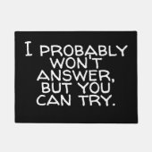 Vermutlich beantwortet nicht das antisoziale fußmatte (Vorderseite)