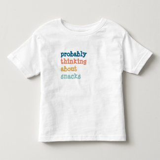 Vermutlich denken über Snacks lustige Kind Shirt