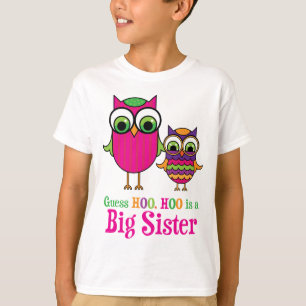 Vermutung Hoo Hoo ist eine große Schwester-Eulen T-Shirt