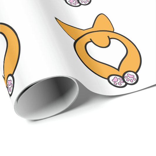 Vermutung was? Corgi-Hintern! Geschenkpapier (Rolleneckpunkt)