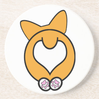 Vermutung was? Corgi-Hintern! Getränkeuntersetzer