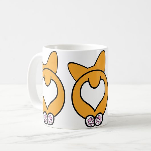 Vermutung was? Corgi-Hintern! Kaffeetasse (Vorderseite Links)