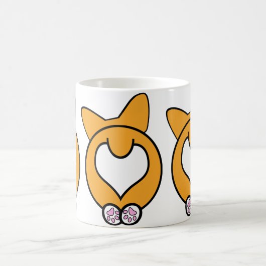 Vermutung was? Corgi-Hintern! Kaffeetasse (Mittel)