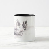 Vermutung was? Huhn-Hintern! Schwarzweiss-Tasse Tasse (Zentrum)