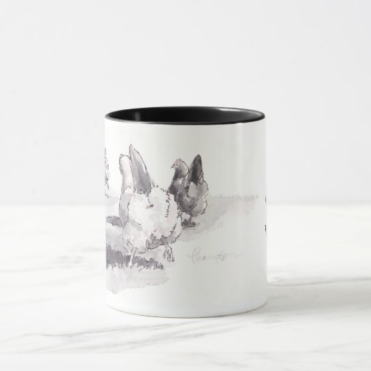 Vermutung was? Huhn-Hintern! Schwarzweiss-Tasse Tasse (Zentrum)