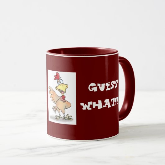 Vermutung was!!! , Huhn-Hintern!!! Tasse (VorderseiteRechts)