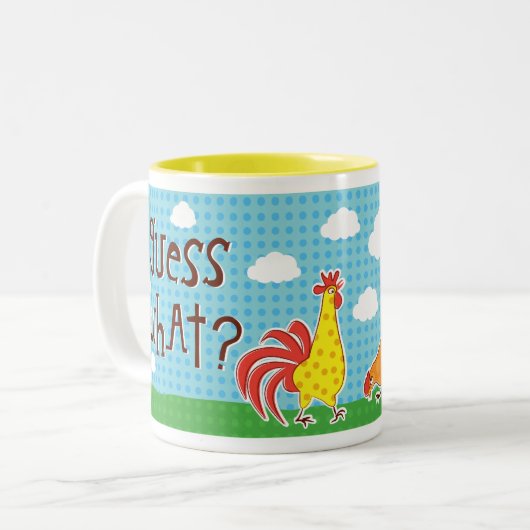 Vermutung was? Huhn-Hintern! Tasse (Vorderseite Links)
