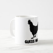 Vermutung was? Huhn-Hintern-Tassen Kaffeetasse (Vorderseite Links)