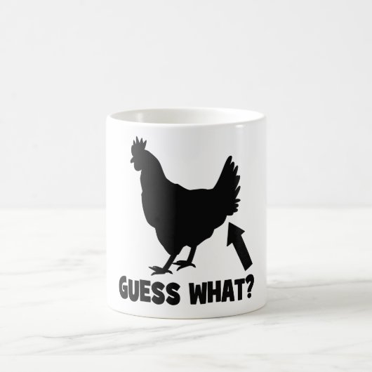 Vermutung was? Huhn-Hintern-Tassen Kaffeetasse (Mittel)