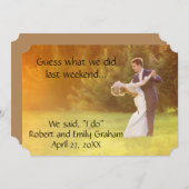 Vermutung, was wir Hochzeits-Heirat-Mitteilung Einladung (Vorne/Hinten)