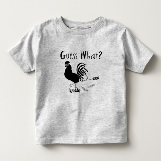 Vermutung welcher lustige Witz des Huhn-Hinterns Kleinkind T-shirt (Vorderseite)