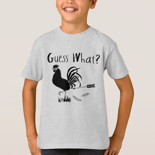 Vermutung welcher lustige Witz des Huhn-Hinterns T-Shirt (Vorderseite)