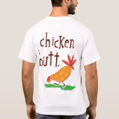Vermutung welches Huhn-Hinternt-shirt T-Shirt (Rückseite)