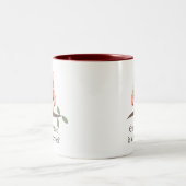 Vermutungs-Whoo Überlebend-rosa Band-Eulen-Tasse Zweifarbige Tasse (Mittel)