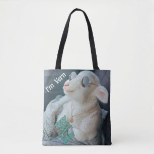 Vern der Prinz eines Lamms auf dem Beifahrersitz Tasche