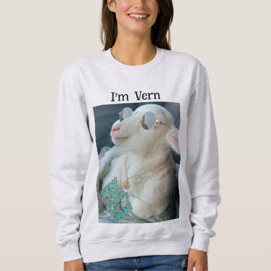 Vern the Prince of a  Lamb Riding Shotgun  Sweatshirt (Vorderseite)