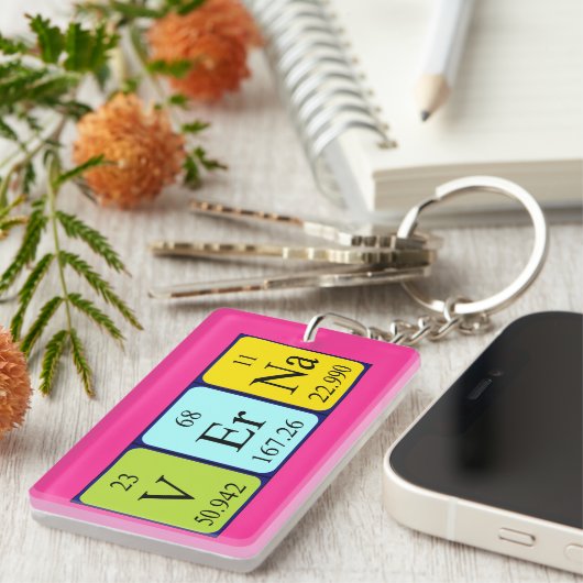 Verna Periodenname Schlüsselring (Vorderseite rechts)