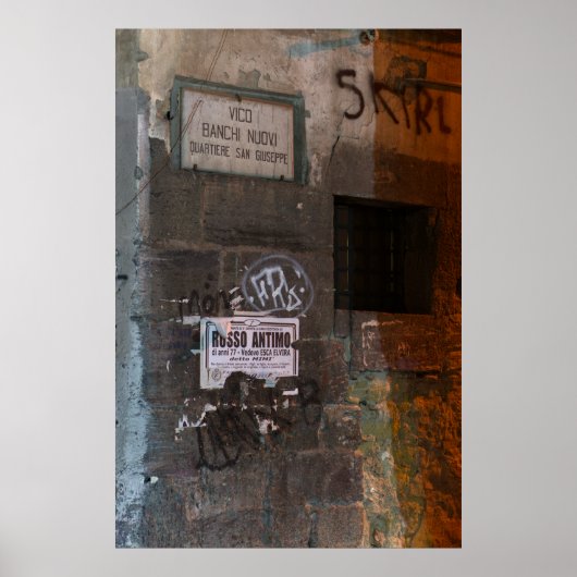 Vernachlässigte alte Mauer Poster (Vorne)