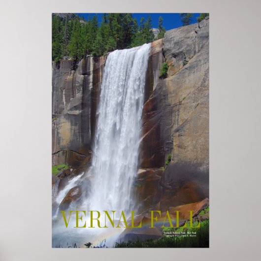VERNAL FALL, Yosemite Nationalpark ... Poster (Vorne)