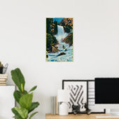 Vernal Falls at YosemiteYosemite, CA Poster (Heimbüro)