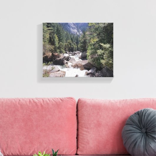 Vernal Falls Downstream Leinwanddruck (Insitu (Wohnzimmer))