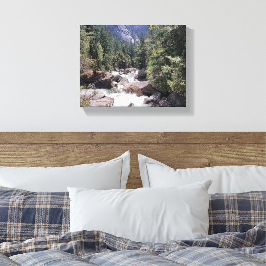 Vernal Falls Downstream Leinwanddruck (Insitu (Schlafzimmer))